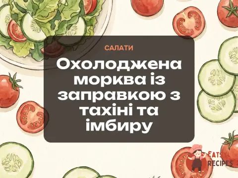 Охолоджена морква із заправкою з тахіні та імбиру