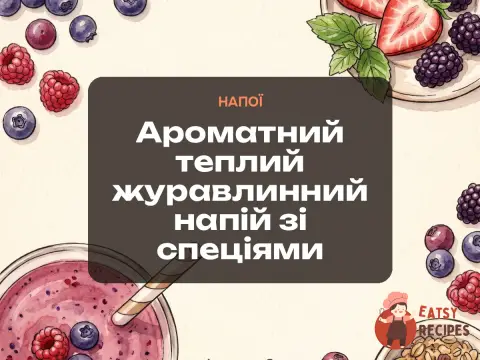 Ароматний теплий журавлинний напій зі спеціями