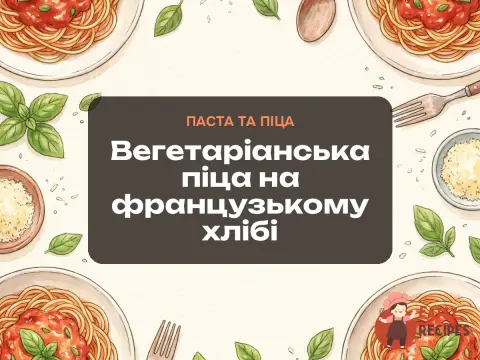Вегетаріанська піца на французькому хлібі