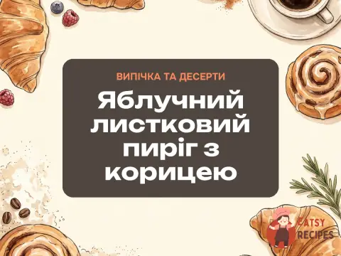 Яблучний листковий пиріг з корицею