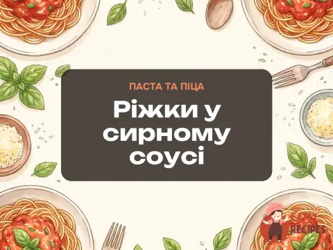 Ріжки у сирному соусі