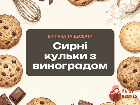 Сирні кульки з виноградом