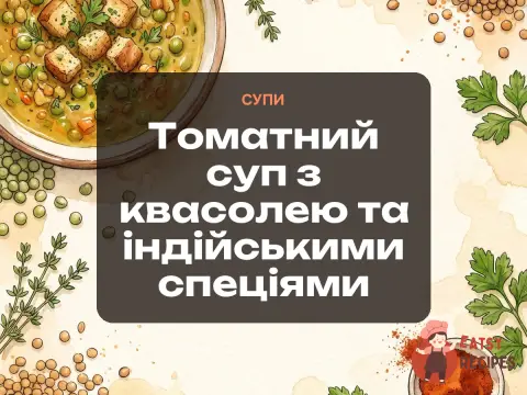 Томатний суп з квасолею та індійськими спеціями