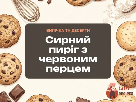 Сирний пиріг з червоним перцем