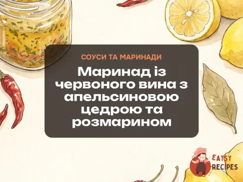 Маринад із червоного вина з апельсиновою цедрою та розмарином