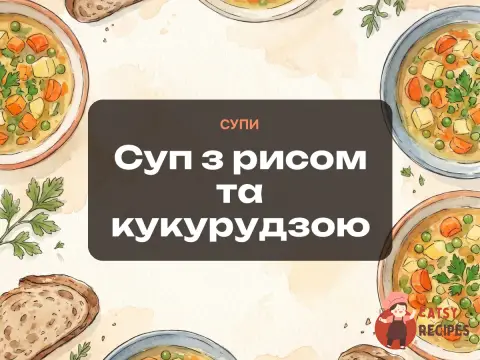 Суп з рисом та кукурудзою