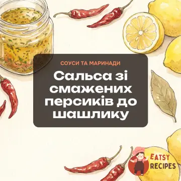 Сальса зі смажених персиків до шашлику