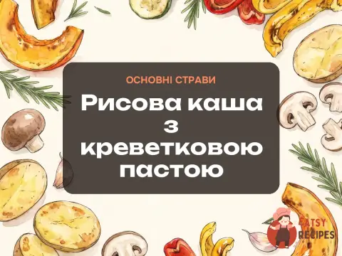 Рисова каша з креветковою пастою