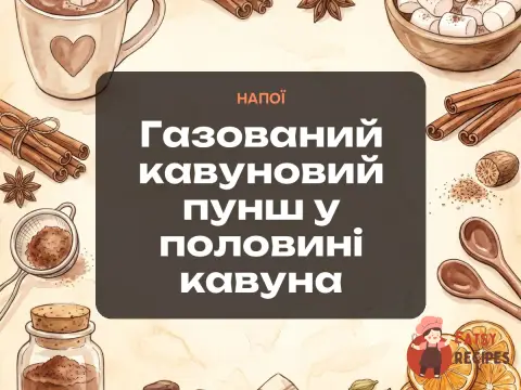 Газований кавуновий пунш у половині кавуна