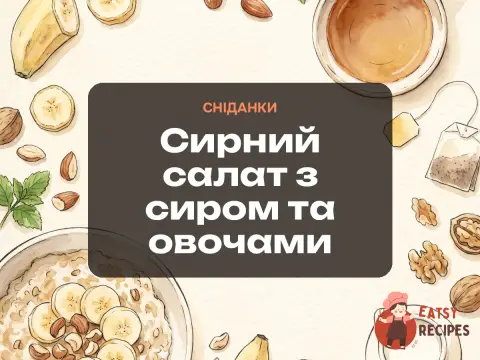 Сирний салат з сиром та овочами
