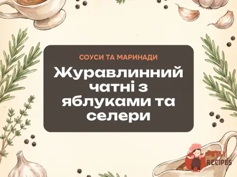 Журавлинний чатні з яблуками та селери