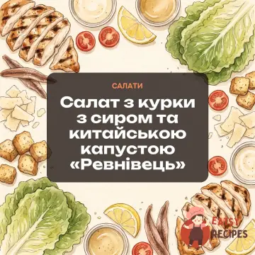Салат з курки з сиром та китайською капустою «Ревнівець»
