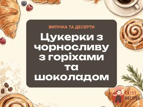 Цукерки з чорносливу з горіхами та шоколадом