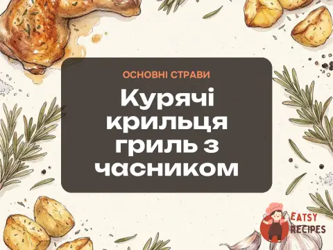 Курячі крильця гриль з часником