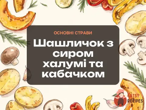 Шашличок з сиром халумі та кабачком