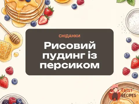 Рисовий пудинг із персиком