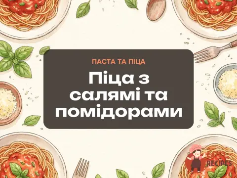 Піца з салямі та помідорами