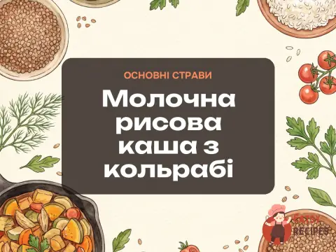 Молочна рисова каша з кольрабі