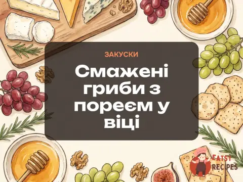 Смажені гриби з пореєм у віці