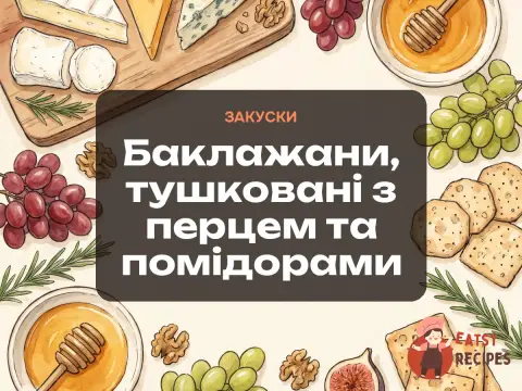 Баклажани, тушковані з перцем та помідорами