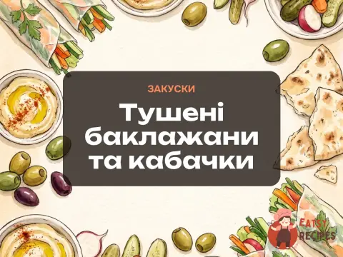 Тушені баклажани та кабачки