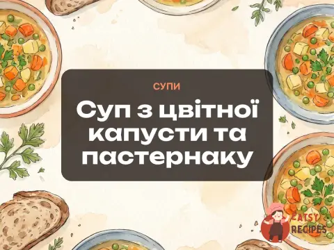 Суп з цвітної капусти та пастернаку