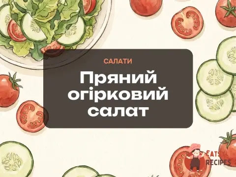Пряний огірковий салат