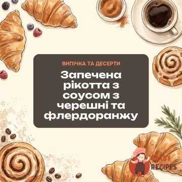 Запечена рікотта з соусом з черешні та флердоранжу