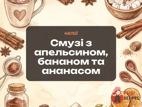 Смузі з апельсином, бананом та ананасом