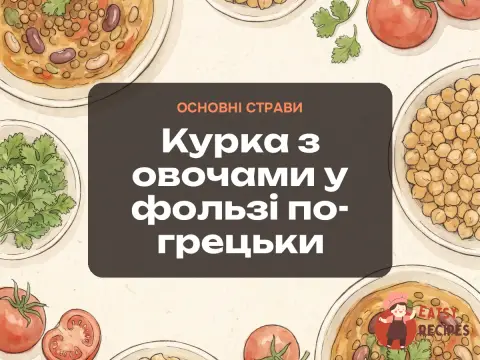 Курка з овочами у фользі по-грецьки