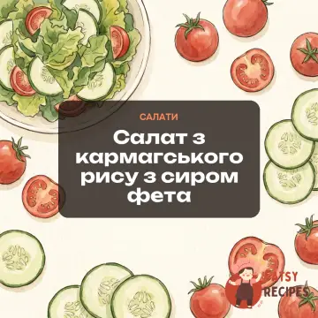 Салат з кармагського рису з сиром фета