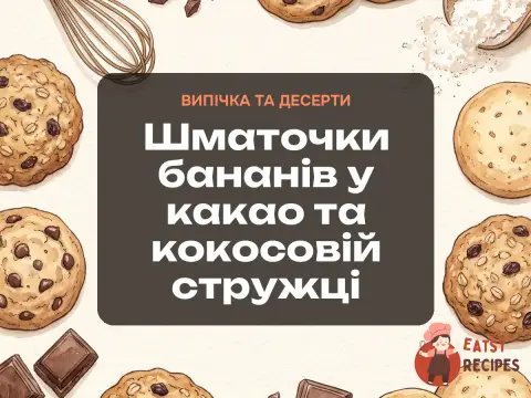 Шматочки бананів у какао та кокосовій стружці