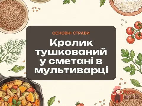 Кролик тушкований у сметані в мультиварці