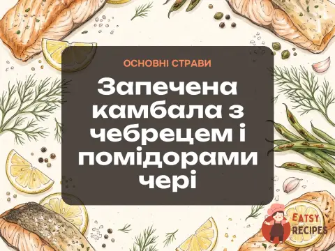 Запечена камбала з чебрецем і помідорами чері