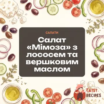 Салат «Мімоза» з лососем та вершковим маслом
