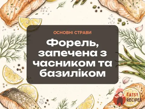 Форель, запечена з часником та базиліком