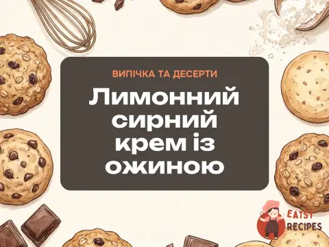Лимонний сирний крем із ожиною