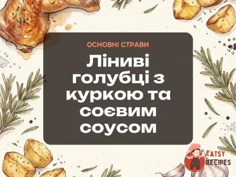 Ліниві голубці з куркою та соєвим соусом