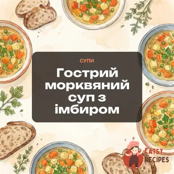 Гострий морквяний суп з імбиром