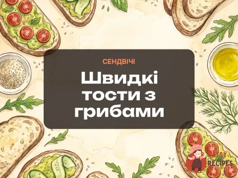 Швидкі тости з грибами