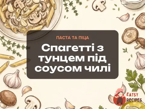 Спагетті з тунцем під соусом чилі