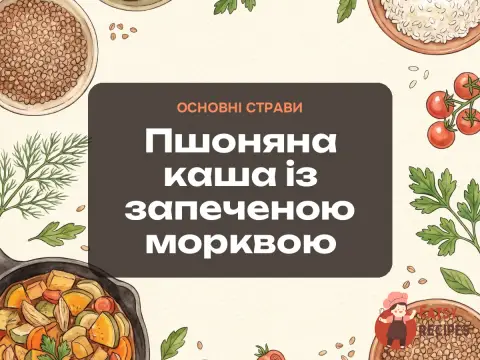 Пшоняна каша із запеченою морквою