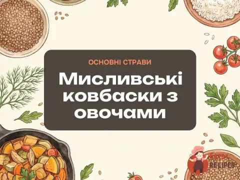 Мисливські ковбаски з овочами