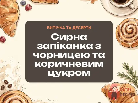Сирна запіканка з чорницею та коричневим цукром