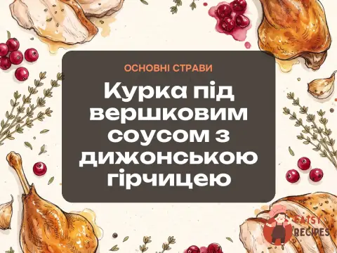 Курка під вершковим соусом з дижонською гірчицею