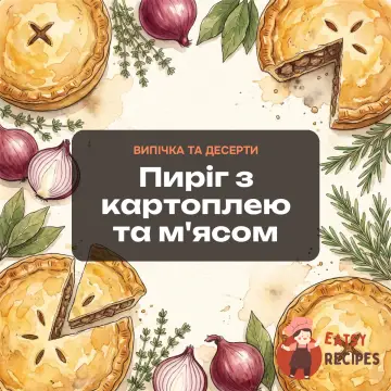 Пиріг з картоплею та м'ясом