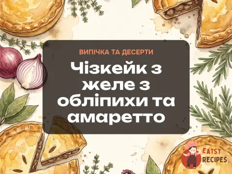 Чізкейк з желе з обліпихи та амаретто