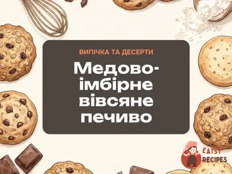 Медово-імбірне вівсяне печиво