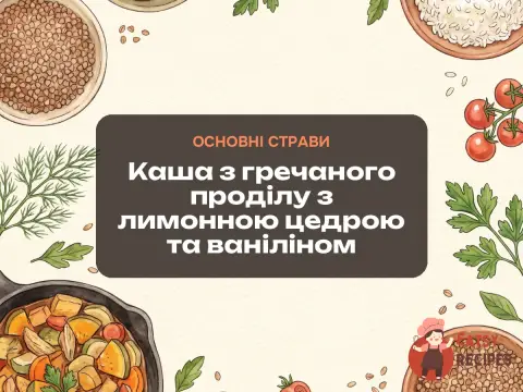 Каша з гречаного проділу з лимонною цедрою та ваніліном