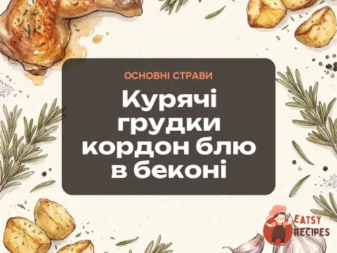 Курячі грудки кордон блю в беконі